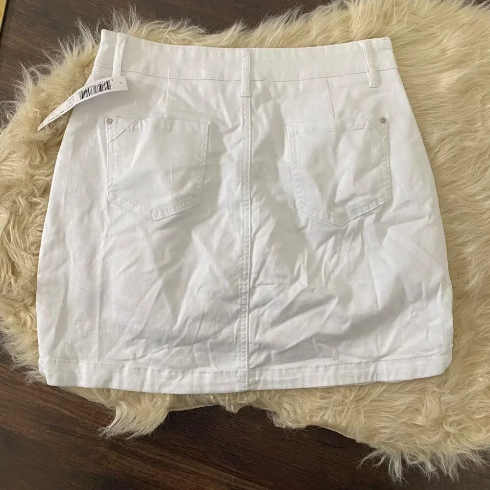 NWT White Tribal Denim Mini Skirt Shorts Skort Size US 6 / S